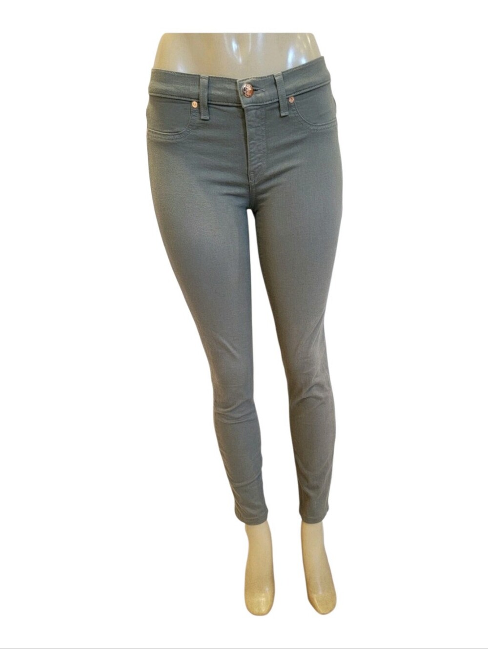 Henry & Belle Super Skinny Ankle Jeans Womens Size 27 Gray Low Rise Stretch USA